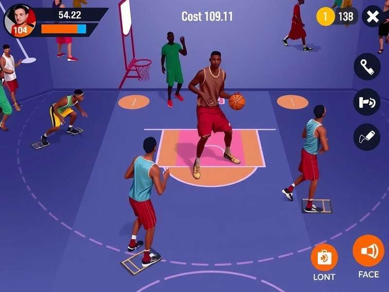 Slum Basket Wizard gameplay screenshot showing street basketball action